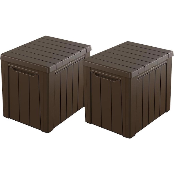 Keter Urban Box - 2 in 1 :113L Storage Box/ Seat - 2 Pack