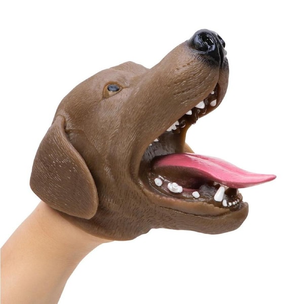Schylling Stretchy Dog Hand Puppet Kids Pretend/Role Play Toy 15cm Assort 5y+
