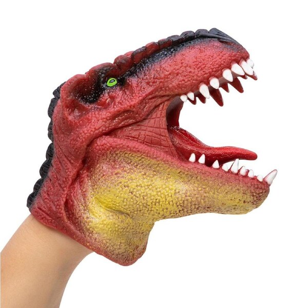 Schylling Stretchy Dinosaur Hand Puppet Kids Pretend Play Toy 15cm Assort 5y+