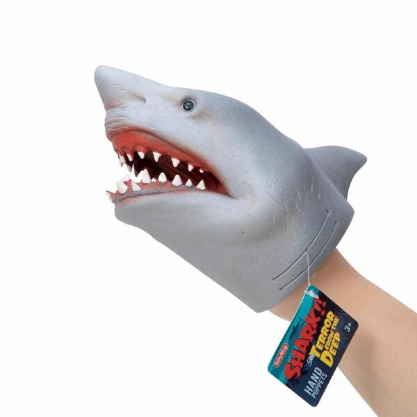 Schylling Stretchy Shark Hand Puppet Kids Fun Pretend/Role Play 15cm Toy 5y+