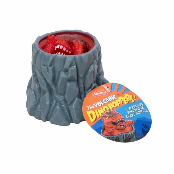 Schylling Volcanic Dino Popper Kids Squeeze Squishy Sensory Toy 6cm Asst 4y+
