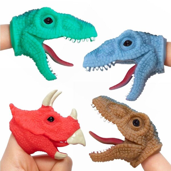 Schylling Baby Dino Snappers Kids Finger Puppet Animal Play Toy 6cm Assort 3+