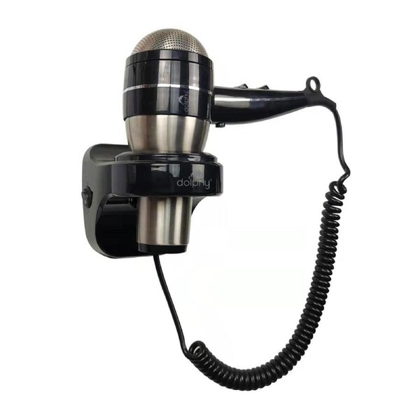 Dolphy Professional Wall Mounted Hair Dryer 1800W - Gold & Black, Micro Switch, Low Noise