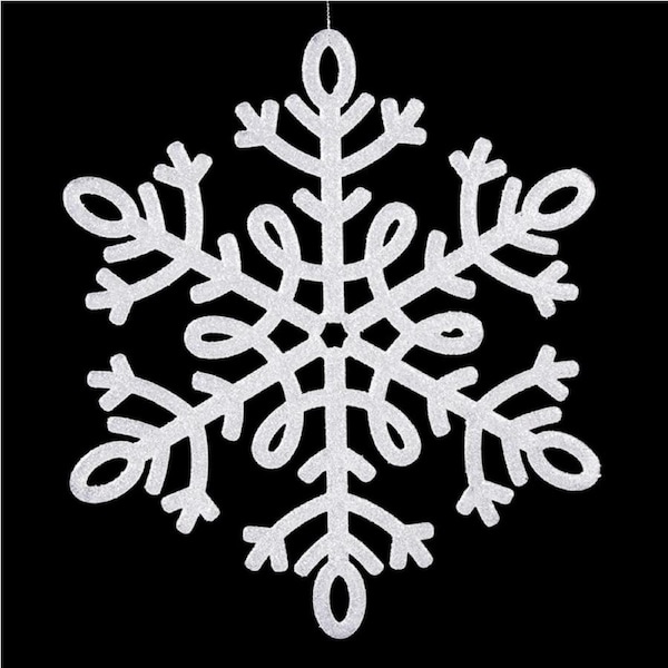 White Glitter Snowflake 29cm