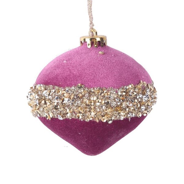 Magenta Velour Finial 12cm