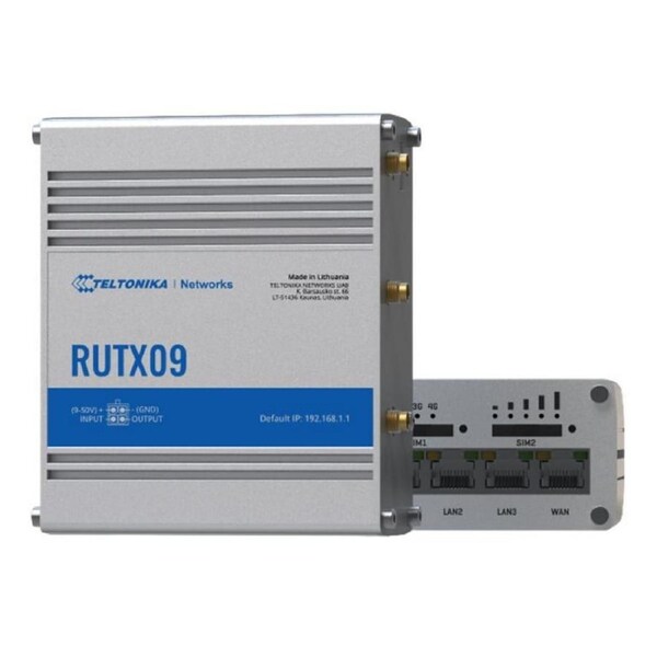 Teltonika RUTX09 Instant LTE Failover - Reliable and Secure CAT6 Dual SIM 4G [RUTX09000300]