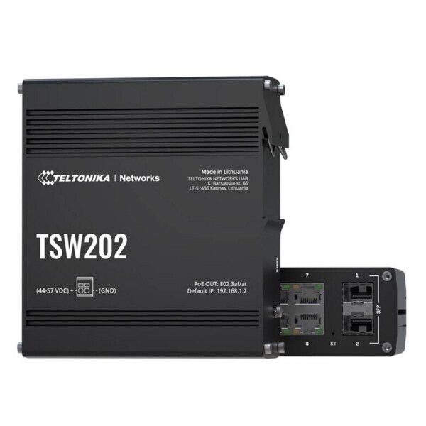 Teltonika POE+ L2 Managed Switch, 2 SFP ports, 8 Gigabit Ethernet ports [TSW202]
