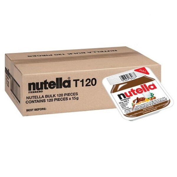 Nutella Hazelnut Spread Single Serve Portions 15g 120 Individual Pack Carton Bulk
