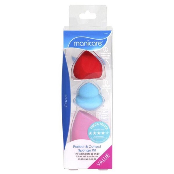 Manicare Perfect & Correct 3pk Sponge Kit