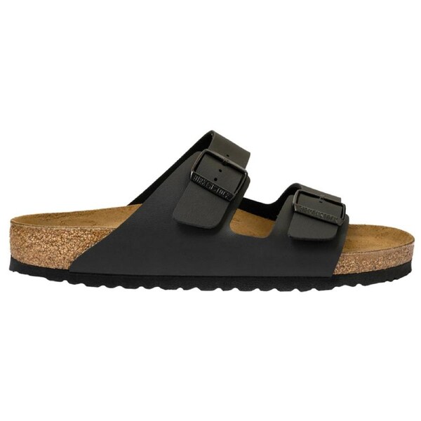 Birkenstock Unisex Arizona NL Smooth Leather Regular Fit Sandals Black (EU 36-45) 39