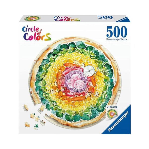Ravensburger - Circle of Colours Pizza 500 Piece Puzzle