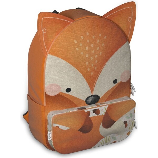 Sassi A4 Junior Cotton Kids/Childrens School Backpack Crunchy The Fox 3+