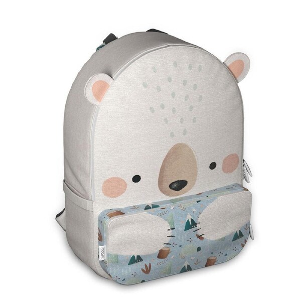 Sassi A4 Junior Cotton Kids/Childrens School Backpack Munchy the Bear 3+