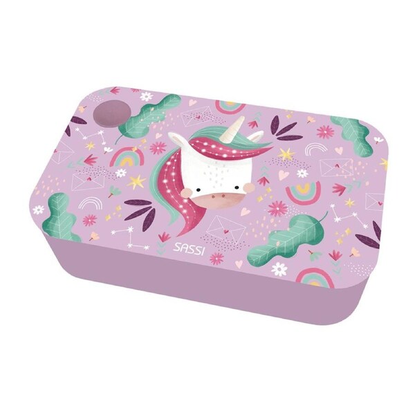 Sassi RPET Lunch Box Sparkly The Unicorn Baby/Childrens Cutlery Tableware 3y+