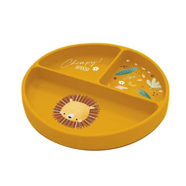 Sassi Silicone Meal Set Chompy The Lion Baby/Childrens Cutlery Tableware 6m+