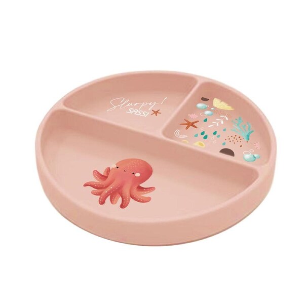 Sassi Silicone Meal Set Slurpy The Octopus Baby/Childrens Cutlery Tableware 6m+