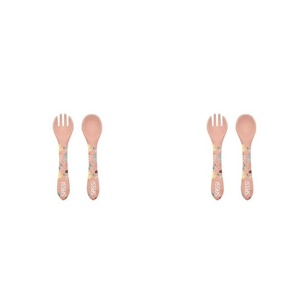 2x Sassi Silicone Cutlery Set Slurpy The Octopus Baby/Childrens Tableware 6m+