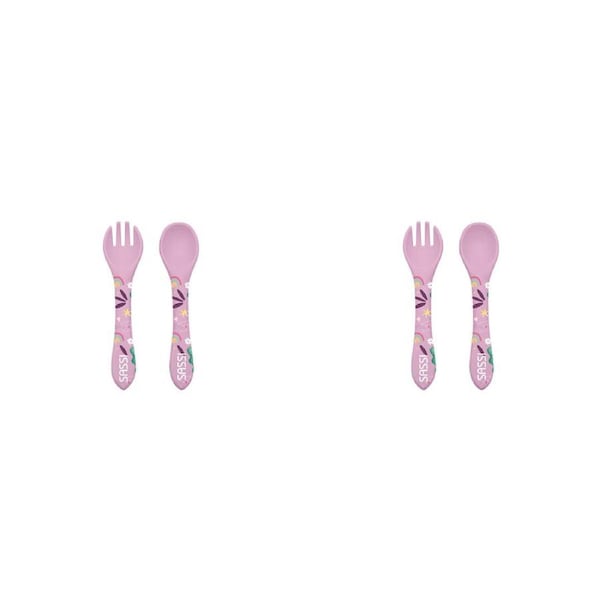 2x Sassi Silicone Cutlery Set Sparkly The Unicorn Baby/Childrens Tableware 6m+