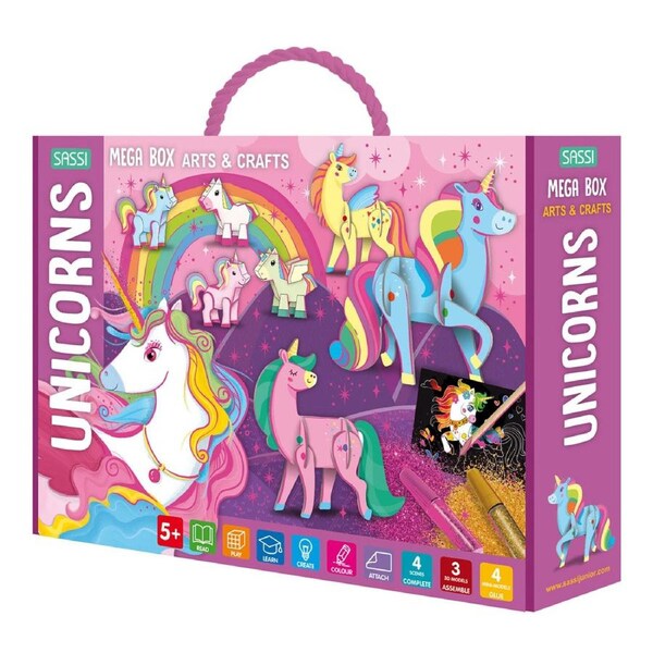 Sassi Mega Arts & Crafts Unicorns Kids/Childrens Game Interactive Toy 5+