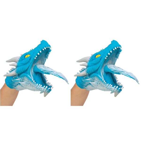 2PK Schylling Stretchy Dragon Hand Puppet Kid Pretend/Role Play Toy 15cm Asst 3+