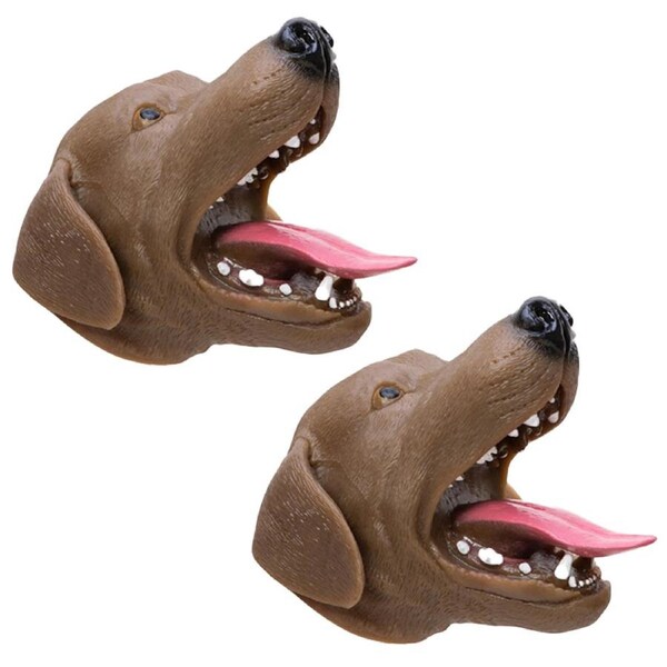 2PK Schylling Stretchy Dog Hand Puppet Kids Pretend/Role Play Toy 15cm Asst. 5y+