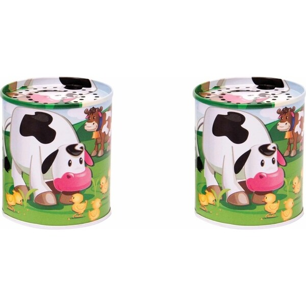 2PK Schylling Animal Sound Maker Tin Toy Kid Fun Educational 6cm Asst. 18m+