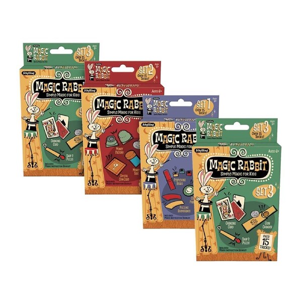 4PK Schylling Magic Rabbit Asst. Tricks Kids/Children Fun Play Party Game 6y+