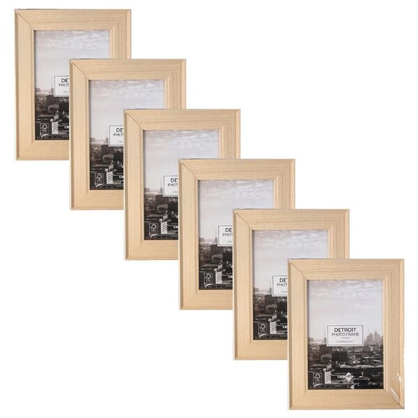6x Unigift Detroit Photo Picture Frame Home Decor Fits 13x18cm Images Assorted