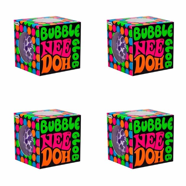 4PK Schylling Bubble Glob Nee Doh Squeeze Ball Kids Sensory Toy 6.4cm Asst. 3y+
