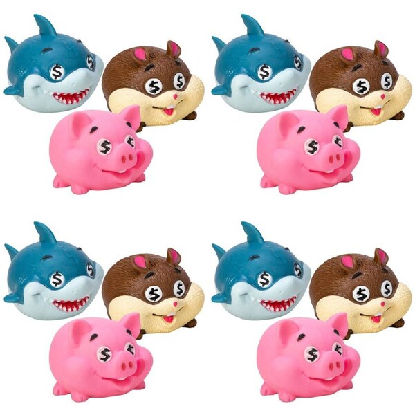 4PK Schylling Money Munchers Kids/Children Fun Play Sensory Toy 8cm Asst. 3y+