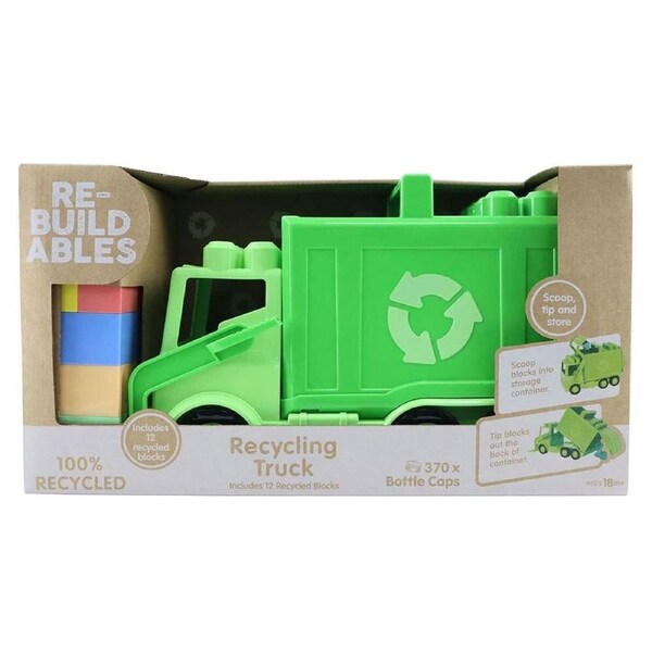 Rebuildables Recycling Scooping & Tipping Truck Kids/Childrens Toy 18M+