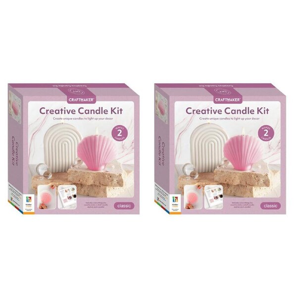 2x Craft Maker Creative Arch and Shell Shaped Candles Making Activity Kit