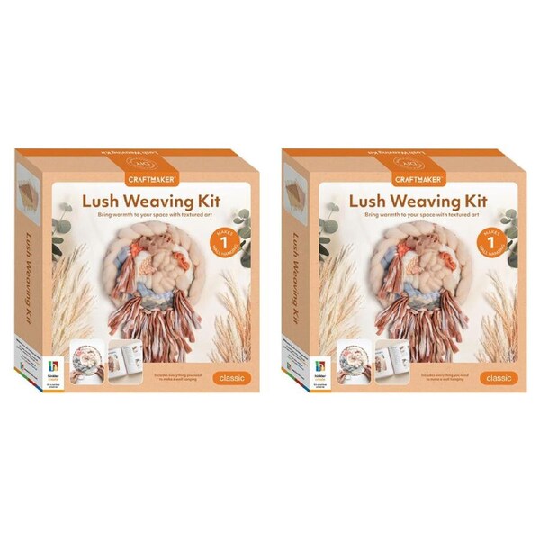 2x Craft Maker Lush Weaving Creative Textured Home Decorative Art Making Kit