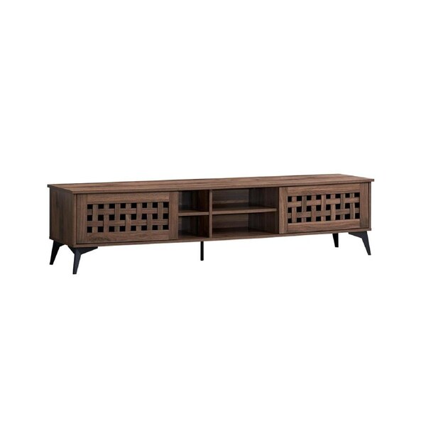 Clay Entertainment Unit TV Cabinet TV Stand 180cm 2 doors Walnut Woodgrain