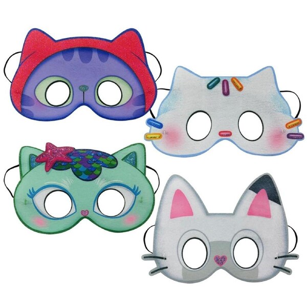Gabby's Dollhouse 4 Pack Cat Masks for Kids - Gabby's Dollhouse