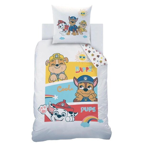 Paw Patrol Fun Pups Cotton Quilt Cover Set - Single Bed Size
