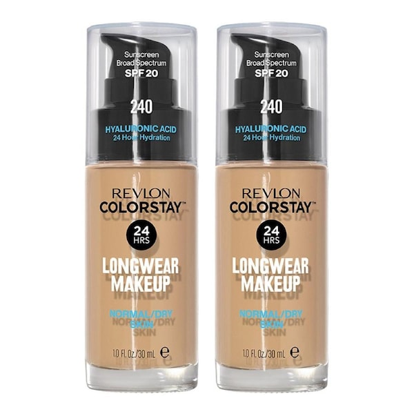 Revlon ColorStay Longwear Makeup Normal/Dry Skin SPF20 30ml 240 MEDIUM BEIGE - 2 pack