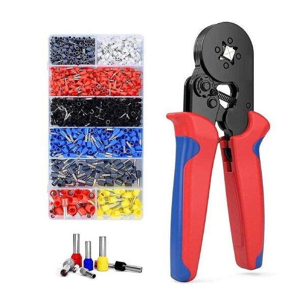 Bootlace Ferrule Crimper Set 1201x 0.25-10SQMM Cord End Ratchet Plier Crimping Kit