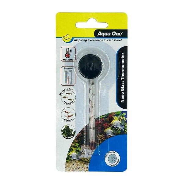 Aqua One Glass Thermometer Nano 9cm (10310)