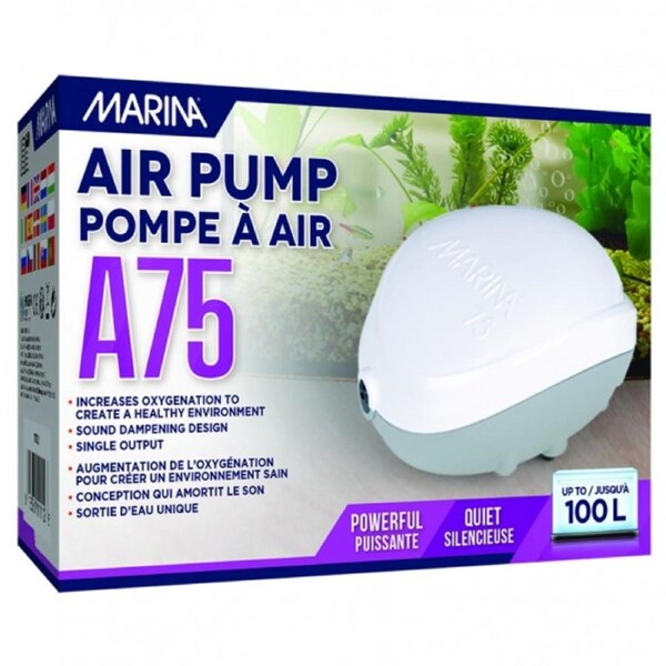 Marina Aquarium Single Air Pump A75 - Up to 100L (MRN02)