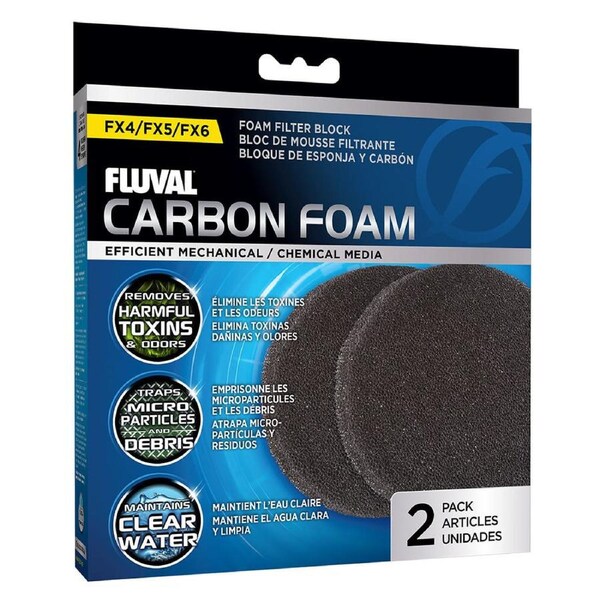 Fluval FX2/FX4/FX6 Carbon Impregnated Foam (2pk) (A-249)