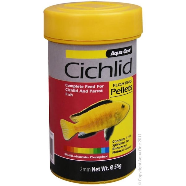Aqua One Cichlid Floating Pellets 55g (11540)