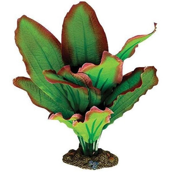 Aqua One Red & Green Amazon Silk Plant 20cm - Med (24111)