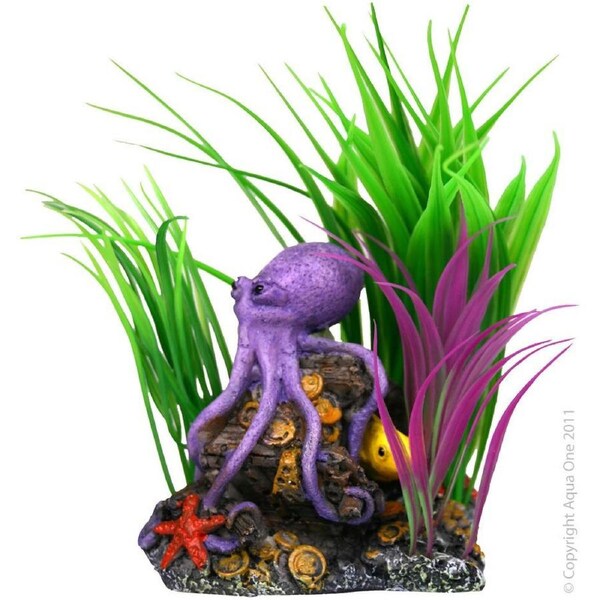 Aqua One Octopus and Plant Ornament (36358)