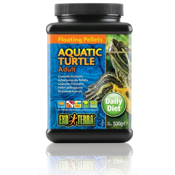 Exo Terra Aquatic Turtle Food Adult Floating Pellets - 530 gm (PT3255)
