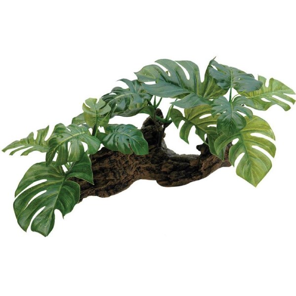Aqua One Driftwood With Plastic Plant - Med (36295M)