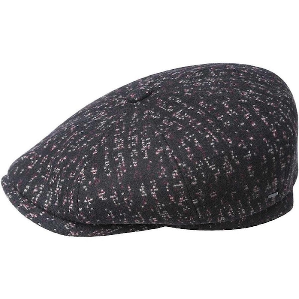 Bailey Mens Osler Ivy Newsboy Flat Cap Hat with a Comfort Sweatband - Black L