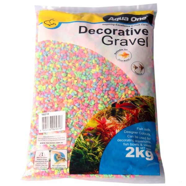 Aqua One Decorative Gravel Neon 4 To 6mm 2kg (10210)