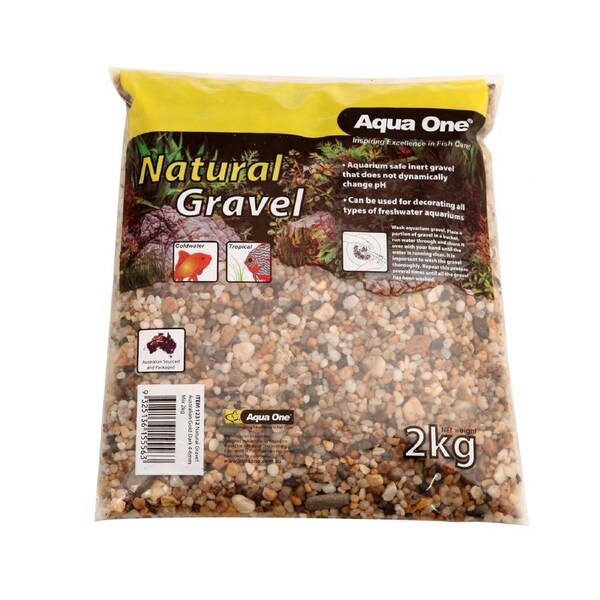 Aqua One Natural Gravel Australian Gold Dark 4-6mm Mix 2kg (12312)