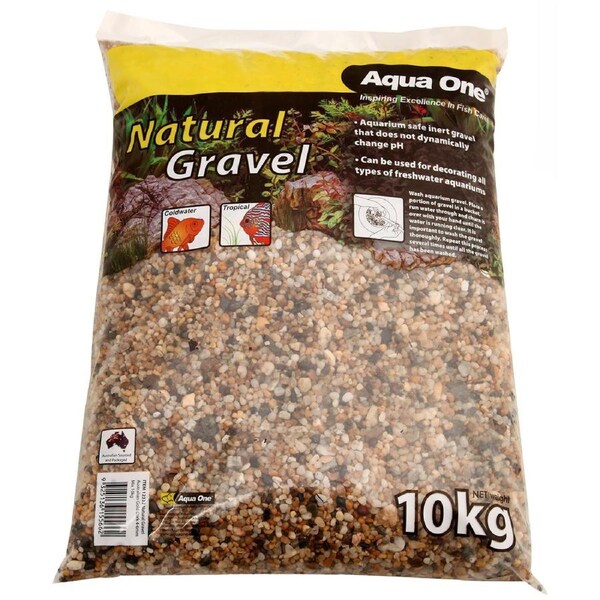 Aqua One Natural Gravel Australian Gold Dark 4-6mm Mix 10kg (12332)